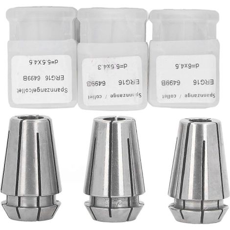 3-teiliges Spannzangenset für CNC-Maschinen der Serie ERG16, inklusive Federspannzange für Graviermaschinen, Fräsmaschinen und Drehmaschinen. (1/4)