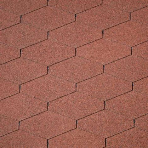 IKO Monarch Diamant Polymerbitumen-Dreieckschindel Farbe: 10 Ziegelrot 2,46m² Paket