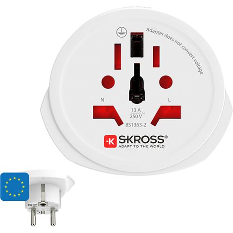 Adaptador de Corriente Skross 1500211-E Europeo Internacional (1/8)