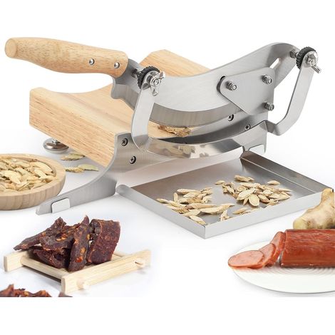 Manual Slicer Thickness Adjustable with Magnetic Tray for Dried Vegetable (1/5)