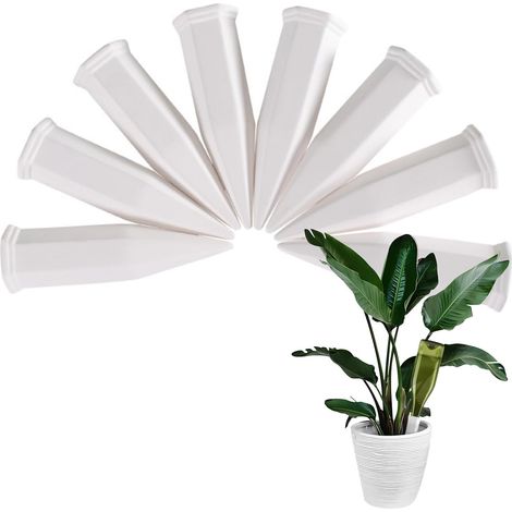 Lot de 8 Piques d'arrosage, Terre cuite, Auto-arrosant, Compatible bouteilles vin, Pour plantes intérieur extérieur (1/5)