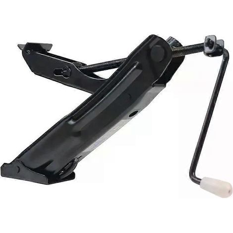 Cric de voiture portable type Z à manivelle, outil de changement de pneu noir (1/2)