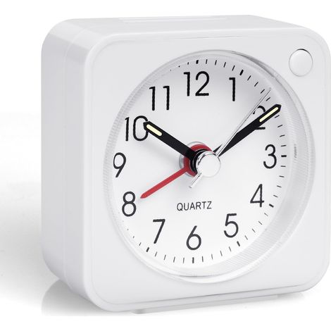 Réveil Matin Enfant Silencieux avec Snooze et Lumière – Mini Réveil à Piles sans Tic-tac pour Chambre,Maison et Bureau (1/5)