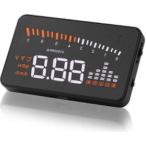 Affichage tête haute (HUD) pour voiture : compteur de vitesse, température de l'eau, ordinateur de bord numérique, projecteur de pare-brise, accessoires automobiles EK (1/5)