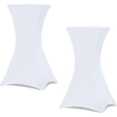 Set of 2 black covers for 110 CM folding high table (white)