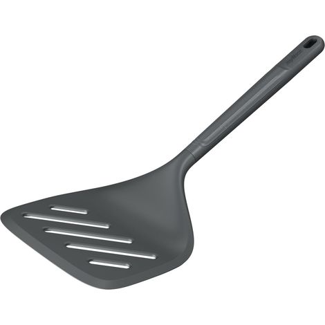 Zyliss Paletta da cucina XL, in paglia di grano sostenibile, spatola XL per cucinare omlette, pancake, pesce, antiaderente, testa in silicone resistente al calore, grigio Beluga, 32,5 cm x 14 cm (1/5)