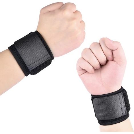 Muñequeras transpirables - 2 piezas de muñequeras ajustables para fitness y deportes (1/5)