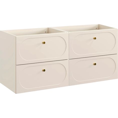 Waschtischunterschrank 120.4cm Sanae mit 4 Schubladen, Sandbeige (1/5)