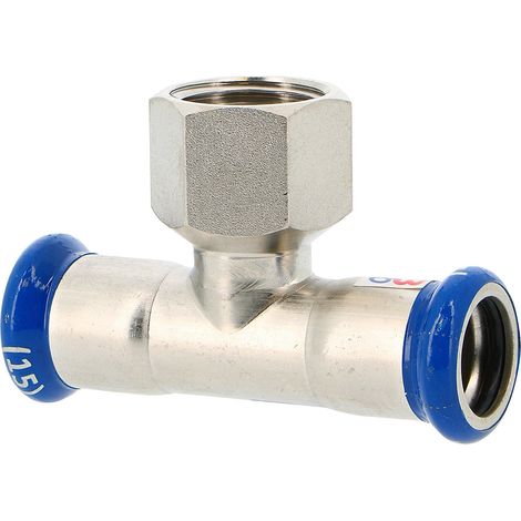 Té à sertir Femelle SERTIsteel Inox - Empreinte M 26x34 - Ø28mm