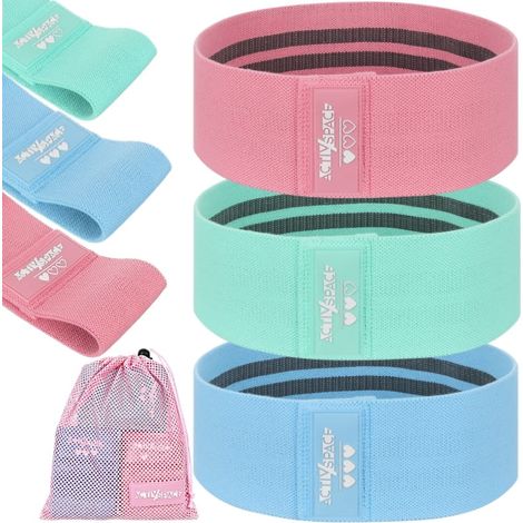 HÜFTBAND Set aus Stoffbändern für Fitnessübungen
