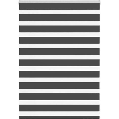 Doppelrollo Schwarz 105x100 cm Stoffbreite 100,9 cm Polyester