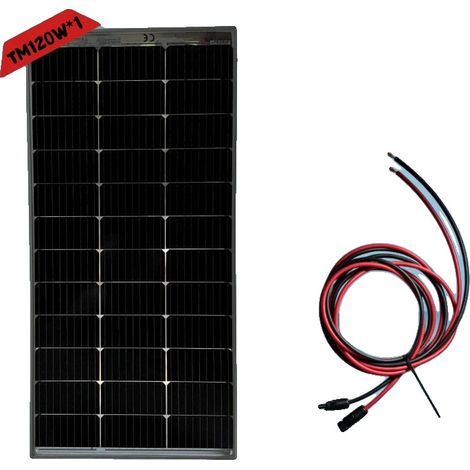 Pannello solare, alta efficienza, design resistente, 1 pezzo, cavo da 120 W (1/2)