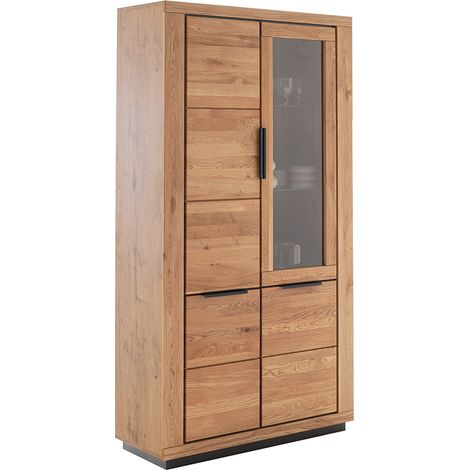 Vitrine in Eiche teilmassiv GIUSTINO-06 (1/5)