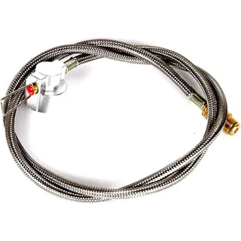 Adaptateur neuf pour réchaud à gaz, tuyau de transfert, coupleur pour bouteille de propane, tube argenté avec valve, pour camping en extérieur, environ 105 g, réchauds de cuisine portables.