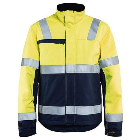 Veste de travail multinormes hiver inhérent 4069 - Jaune fluo/Marine XXXL (1/2)