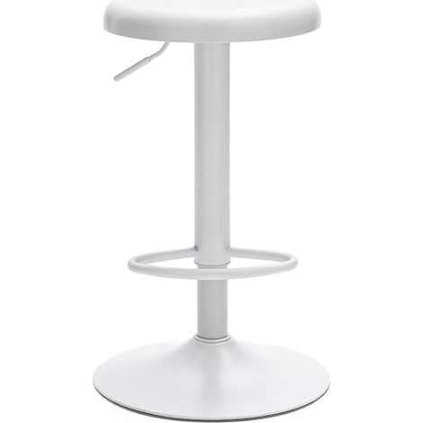 Tabouret de bar réglable en métal H60-81cm - Blanc - Pop (1/5)