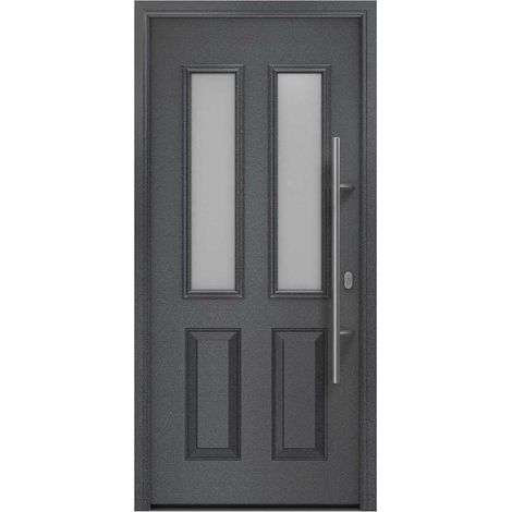 Hörmann Ecostar Haustür "ISOPRO IP 410S", anthrazit metallic (CH 703), 110 x 210 cm (B x H), DIN Rechts