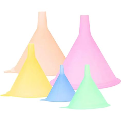 Ensemble de 5 petits entonnoirs de cuisine en plastique alimentaire large (1/5)