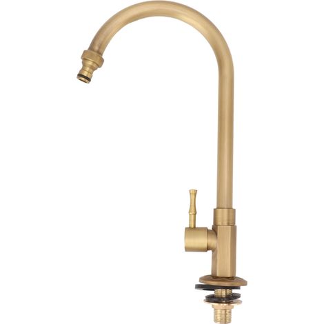 Robinet Salle Bain Levier Unique Lavabo Mitigeur Evier Retro Laiton (1/5)
