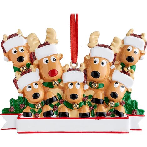 Renne personnalisé pendentif sapin Noël décoration suspendue ornement de Noël (1/5)