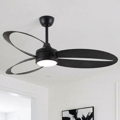Parrot Uncle Deckenventilator mit Licht 106 cm, leiser DC-Motor, 6 Geschwindigkeiten, dimmbare LED, Fernbedienung, 3 Farbtemperaturen, Schwarz, Sommer-Winter-Funktion (1/5)