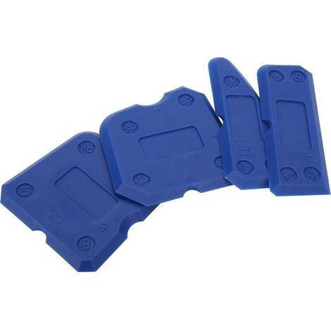 Hyuduo 4 Pcs Calfeutrer Outils Ciment Verre de Silicone Calfeutrage Kit de Raclage, Finition de Coulis de Mastic Finition de Cachetage Remover Grattoir,Autres outils à main et accessoires. (1/5)