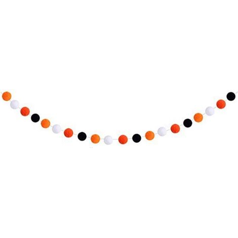 24 boules de feutrine orange, douces, multifonctionnelles, faciles à suspendre, munies d'une ficelle, idéales pour la décoration de la maison et des fêtes. (1/5)