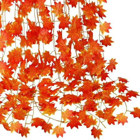 Set of 12 artificial autumn leaf garlands - Autumn decoration - 2.5 m (1/5)