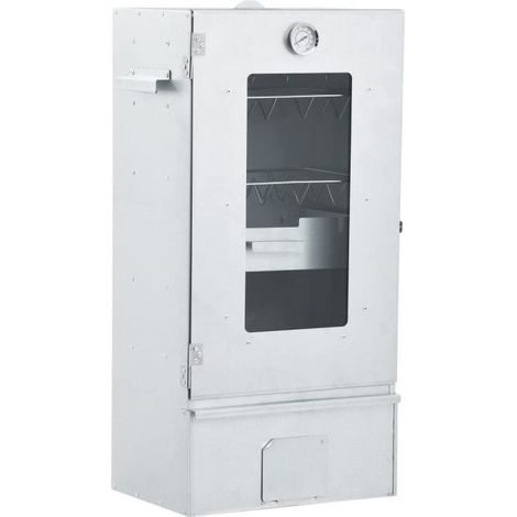 Fumoir de four à BBQ DUOKON - Fangming - 44,5x29x83 cm - Acier galvanisé - 1 kg de copeaux de bois (1/4)