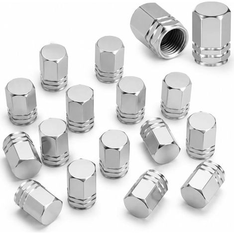 Lot de 16 bouchons valve pneu voiture aluminium universels anti-corrosion (1/5)