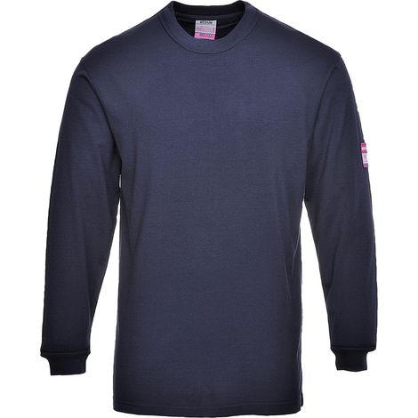 Camiseta Modaflame de Manga Larga - Resistente a la Llama y Antiestática / Azul marino / L (1/2)