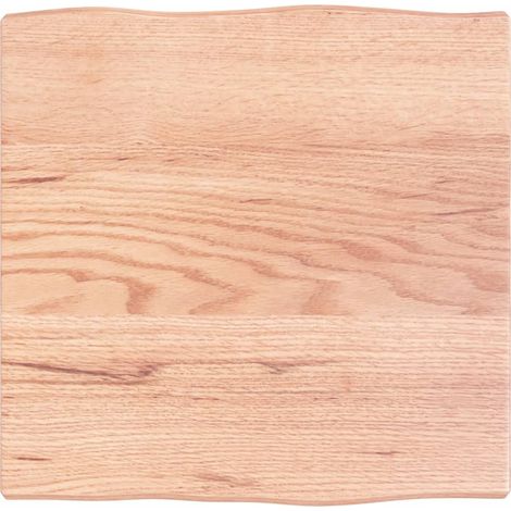 vidaXL Piano Tavolo Marrone Chiaro 40x40x2 cm in Rovere Non Trattato (1/5)