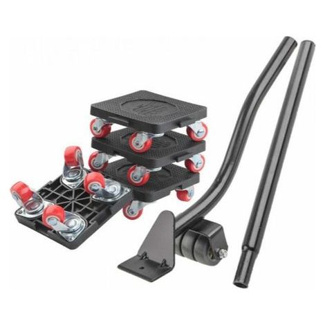 Lève-meubles lourds, kit de roulettes mobiles pour meubles avec lève-meubles, roulettes pivotantes à 360 degrés, roulements doubles, ensemble pour le transport de meubles (1/5)