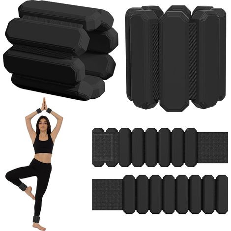 Lot de 2 Poids Poignets, Poids Cheville, Réglables pour Entraînement à Domicile, Yoga, Course à Pied, Musculation, Exercices (1LB Chacun) (1/5)