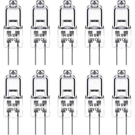 Ampoule pour terrarium, lampe chauffante, G4 12 V 10 W, lot de 10 (1/5)