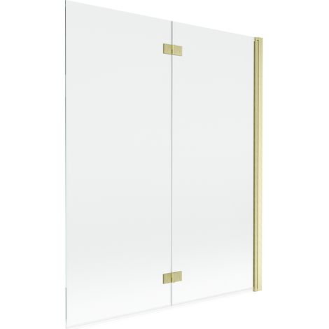 Mexen Mist paratia da doccia a due ante destra 140 x 150 cm, trasparente, dorato spazzolato - 8A9-140-002-55-00-P (1/5)