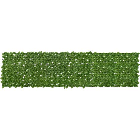 Pantalla de balcón con hojas Verde y amarillo 300 x 75 cm
