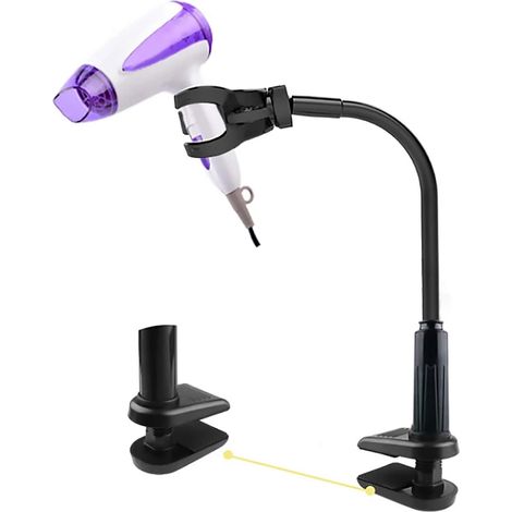 Support de sèche-Cheveux pour Chien, Support de sèche-Cheveux Mains Libres Rotatif à 360 degrés, col de Cygne, Chien, Chat, Table de toilettage, sèche-Cheveux (1/5)