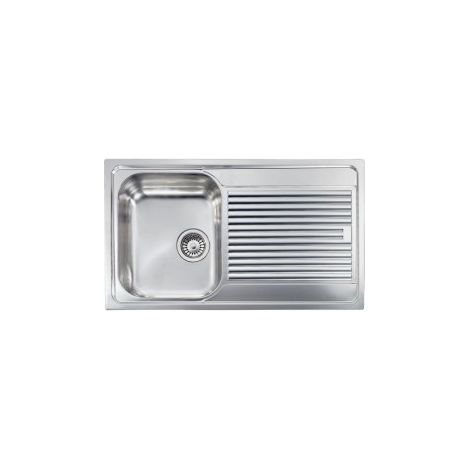 CM 011243SCSSX Zenith Lavello da incasso 1 vasca con gocciolatoio 86x50 cm Acciaio Inox Sopratop colore Inox Satinato (1/5)