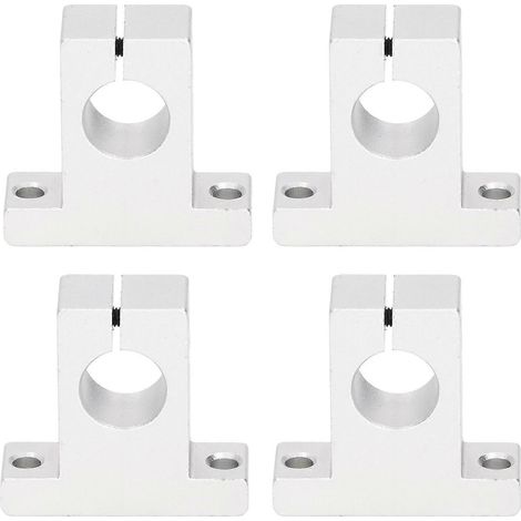 4 Stück Schienenführungshalterung aus Aluminiumlegierung für Linearbewegungen, 16-mm-Stange, Linearwellenhalterung für elektrische Anwendungen