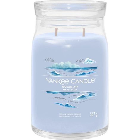 Yankee Candle Signature Duftkerze im großen Glas, Duftrichtung Ozean AIR, 567 g (1/5)
