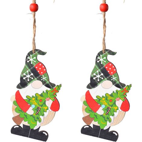 3 Pendentif en bois, haute qualité, durable, ficelle incluse, décoration sapin de Noël, bureau, maison, cadeau (1/5)