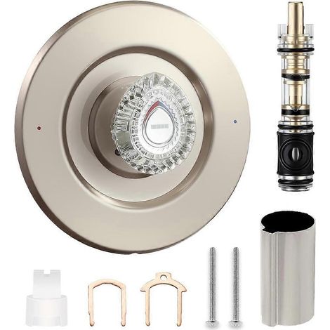 Kit de finition pour douche Moen T470 Chateau, comprenant une cartouche de rechange à double joint, une rosace et une poignée de douche. (1/5)