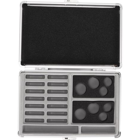 Étui de rangement pour amplificateur auditif, boîte de démonstration en alliage d'aluminium, étanche à l'eau et résistante à la chaleur, coffret de transport avec mousse intérieure pour échantillons. (1/5)