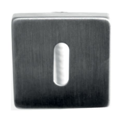Paar quadratische Rosetten Edelstahl 304 53 x 53 mm - Schlüssel L - 652