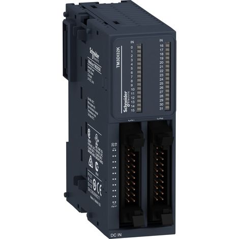 Modicon TM3 32-Eingang HE10 24V DC isoliertes Eingangsmodul, 500V AC, IP20