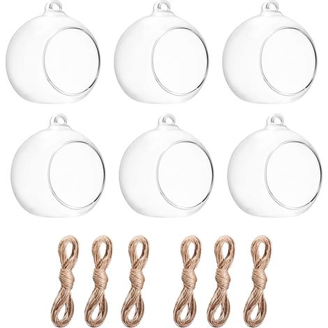 Globes en verre suspendus, bougeoirs à bougie chauffe-plat, supports de plantes aériennes, terrariums de plantes, vase mural suspendu, bougeoirs en verre (1/5)