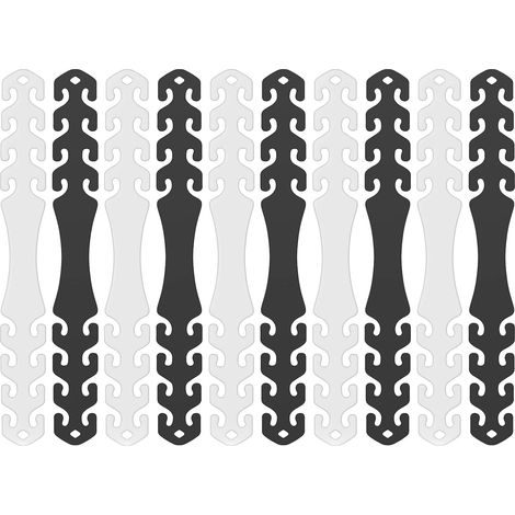 Crochet de masque souple réglable en silicone 10 PCS (noir, transparent)