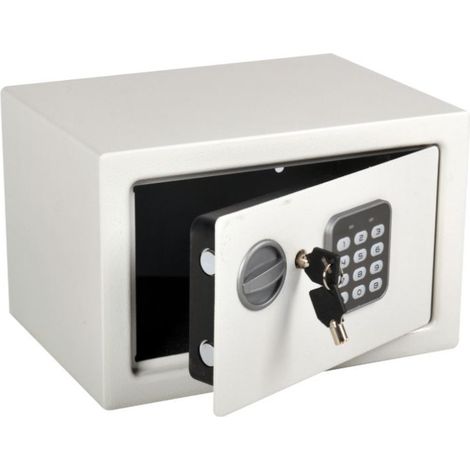 Coffre-fort électronique 9 L Ouverture par code et 2 clés de secours Dimensions extérieures : 28 x 18 cm