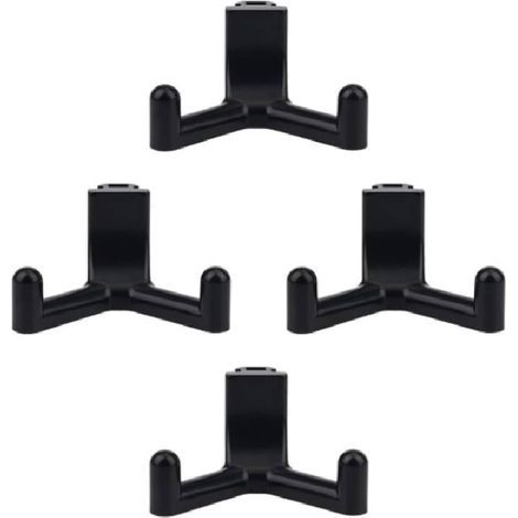 4 crochets à outils compatibles avec Lifetime Shed, organiseur de garage en plastique ABS, crochet pour outils de jardin, accessoires pour abri de jardin (noir) (1/5)